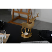 Cerf Arboir en métal doré