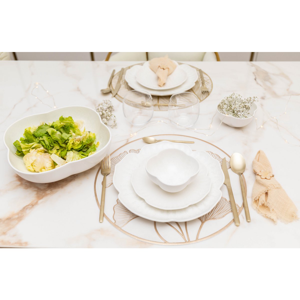 Wit porseleinen serveerbord - 18,5 cm