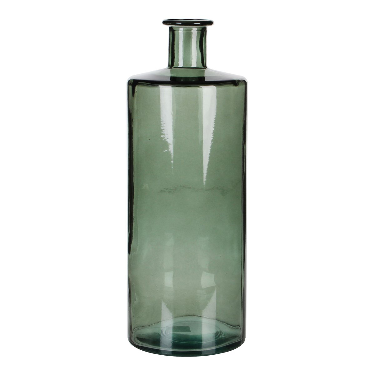 Guan Bottle Vase - H40 x Ø15 cm - Recycled Glass - Green