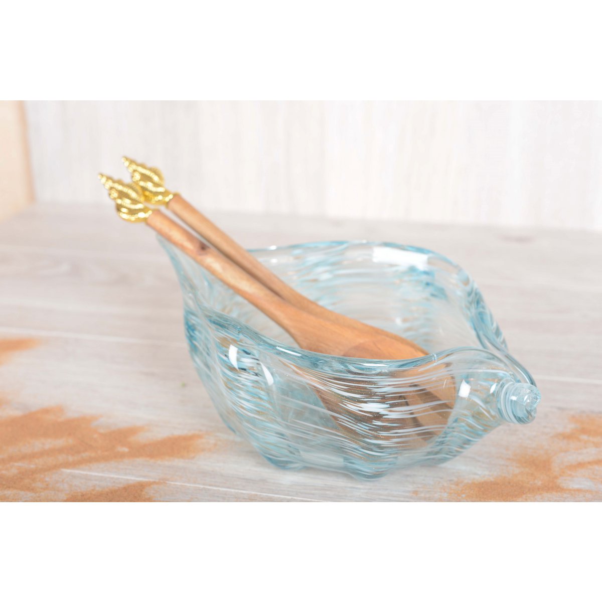 Bowl Ocean Blue Shell 29x17.5x9.5cm