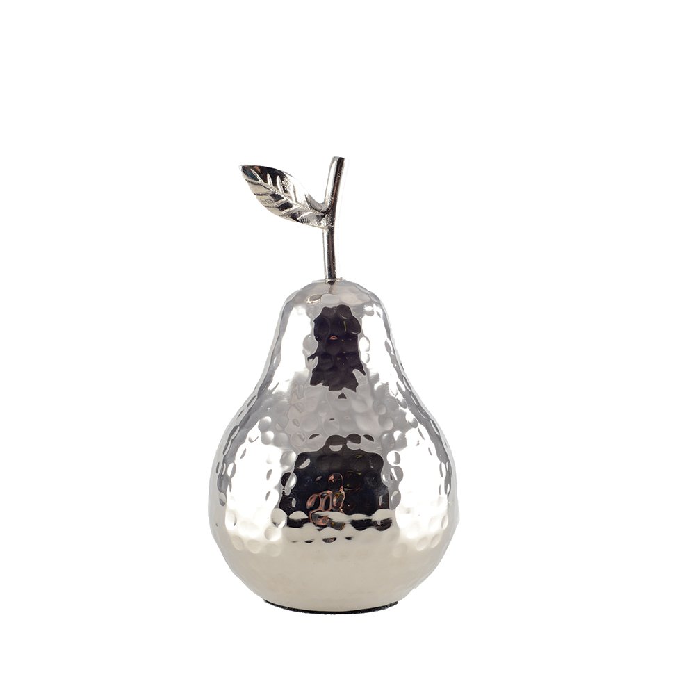 Silver Decorative Pear 12x12x22,5 cm
