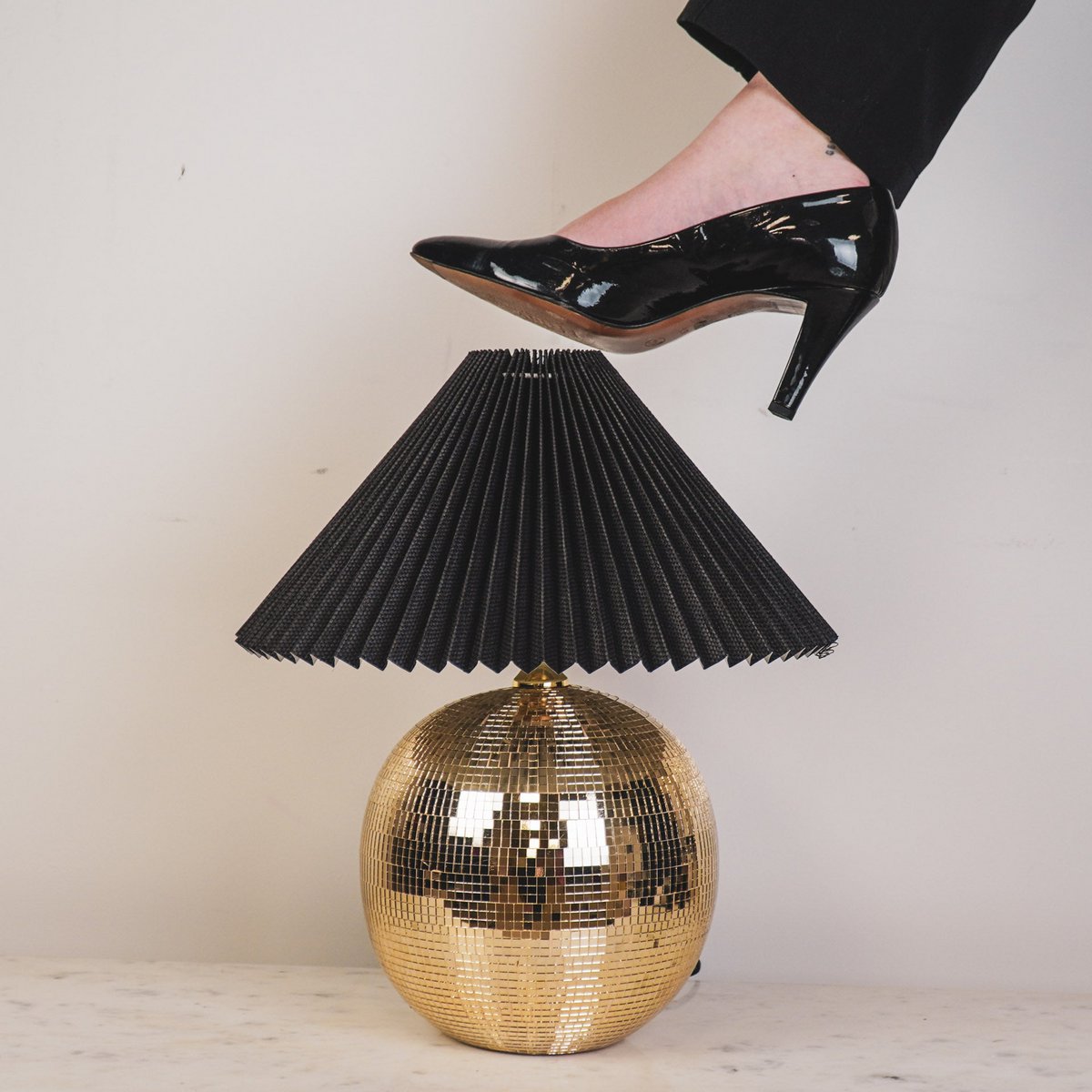 LAMP - BRANCH LAMP DISCO BALL - GLASS -GOLD - 20x20X20CM