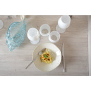 White Hollow Plate Rosa