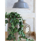 Scindapsus artificiel suspendu en pot de fleurs Stan - H 45 x Ø 25 cm - Vert