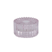 Kaars/Theelichthouder - Glas - Roze - 8x4cm