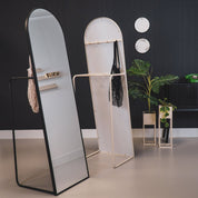 Full-length mirror + clothes rack 