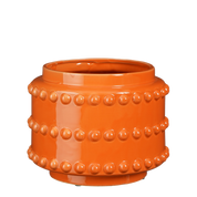 Boaz Flowerpot - H19 x Ø22 cm - Ceramic - Orange