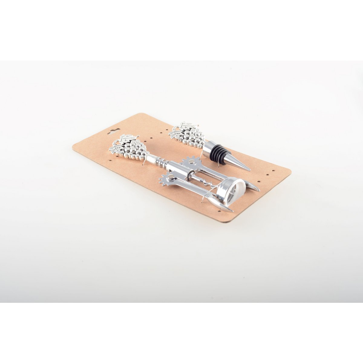 Silver Wine Stopper and Bottle