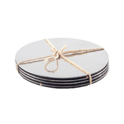 Set of 4 silver coasters, 10x10cm