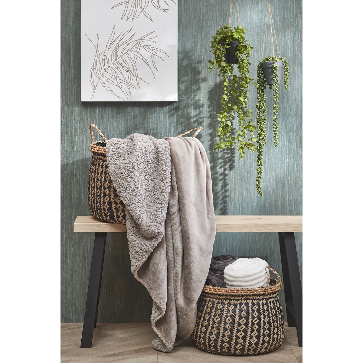 Plano Sofa - L92 x B31 x H46 cm - Vurenhout - Lichtbruin