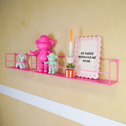 Wall shelf - Metal - Neon Pink - Set of 2 