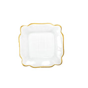 Vierkant presentatie bord gouden randen 25x25x2cm