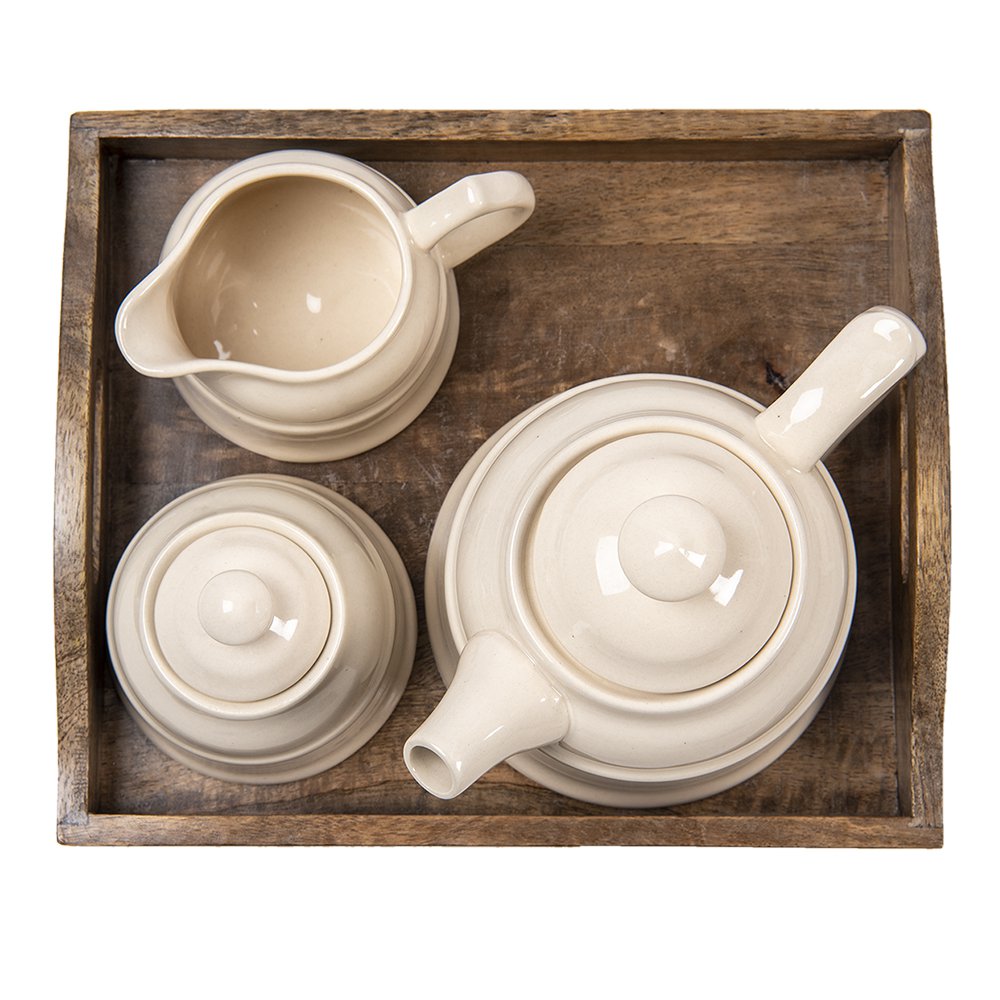 Dienblad met servies 27x22x16 cm