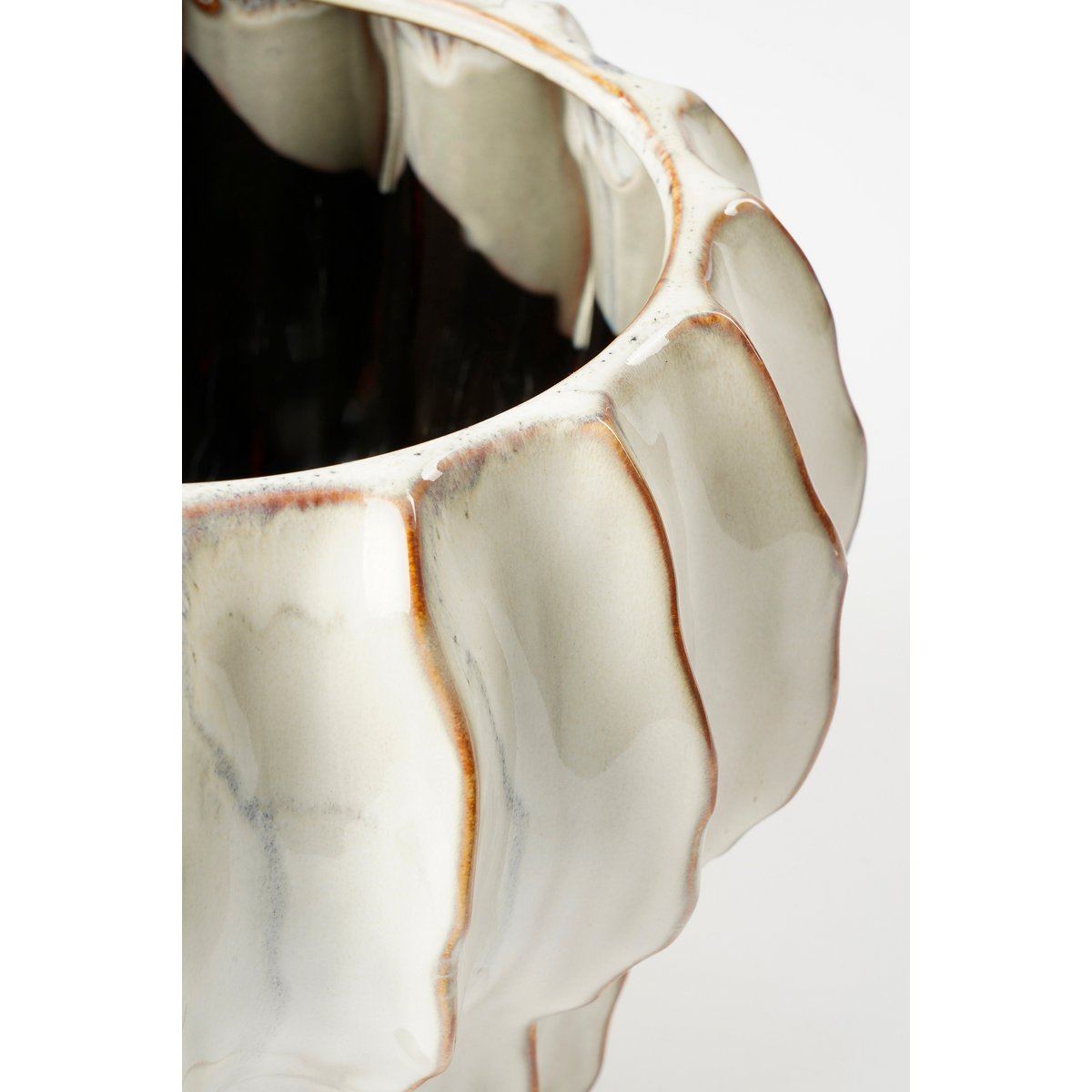Altea Flowerpot Inside - H20 x Ø25 cm - Ceramics - White