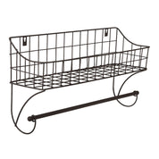 Handdoekhouder met mand 44x12x25 cm