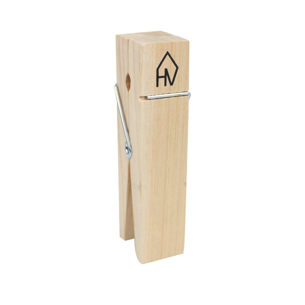 Ornament - Clip card holder - Wood - Natural - 4x15cm