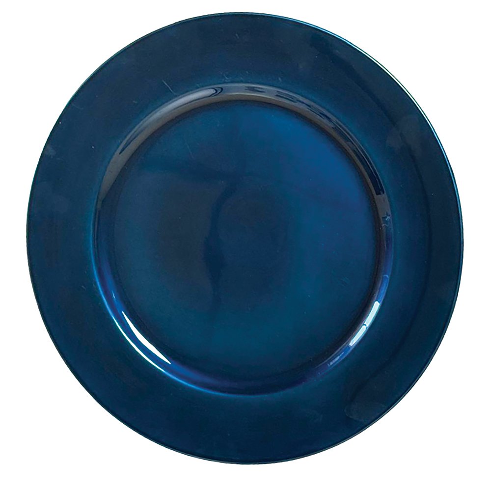 Decorative dark blue under plate