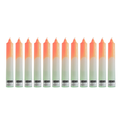 Candles - Dipdye - Extra Big - XXL - orange/white/mint green