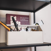 Opbergdoos - Organizer - Metaal - Zand - 30x17x17cm