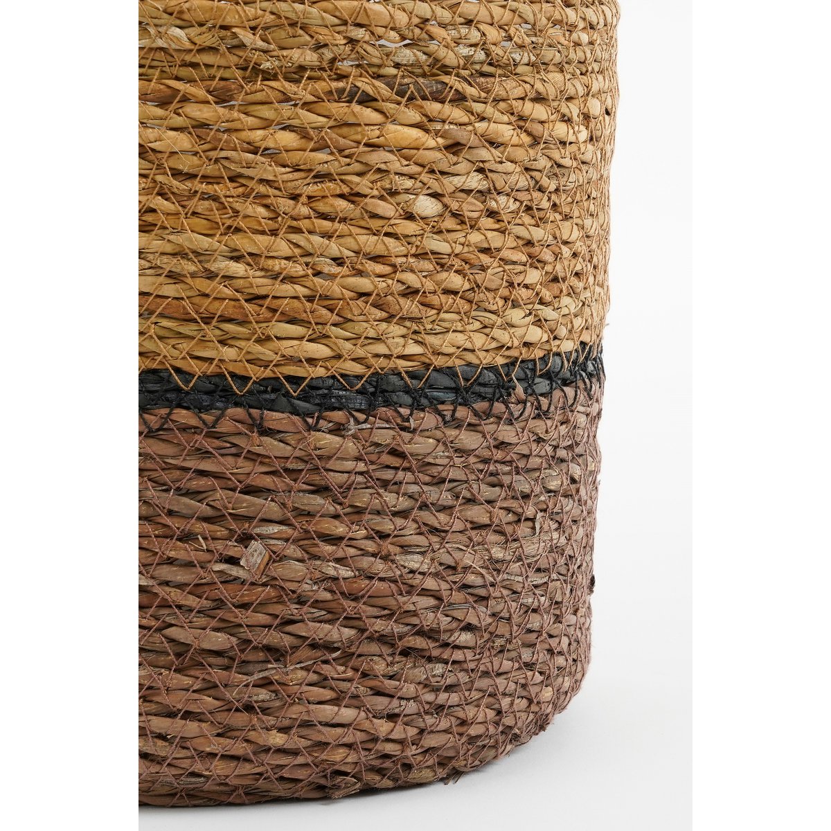 Damian Plant basket - Set of 2 - H20 x Ø20 cm - Seagrass - Brown
