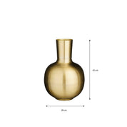 Vase Dara - H42 x Ø28 cm - Métal - Doré