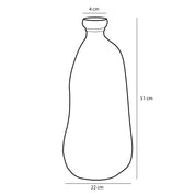 Pinto Vase - H51 x Ø22 cm - Recycled Glass - Taupe