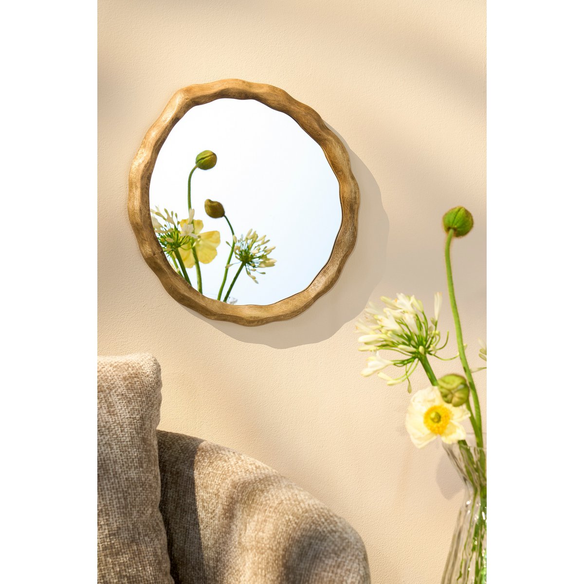 Nick Wall Mirror - L36 x B2 x H38 cm - FSC 100% - Mangohout - Dark Brown