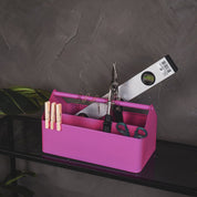 Storage Box - Organizer - Metal - Neon Pink - 30x17x17cm