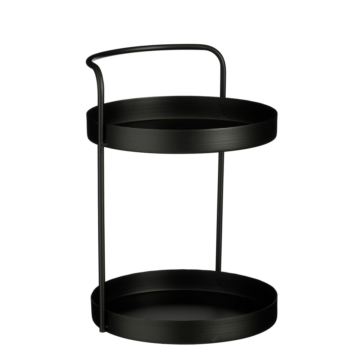 Stanli Etagère 2 -Layer - H35 x Ø25 cm - Metal - Black