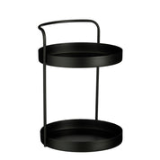 Stanli Etagère 2 -Layer - H35 x Ø25 cm - Metal - Black