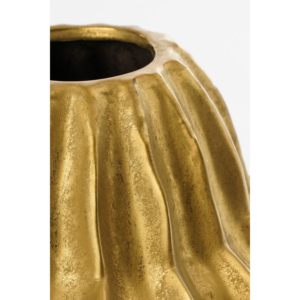 Altea Vase - H28 x Ø25 cm - Ceramic - Gold
