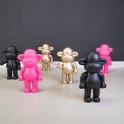 Ornament - monkey  - pink - 33x21x50cm
