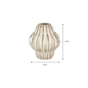Altea Vase - H28 x Ø25 cm - Ceramic - Off White