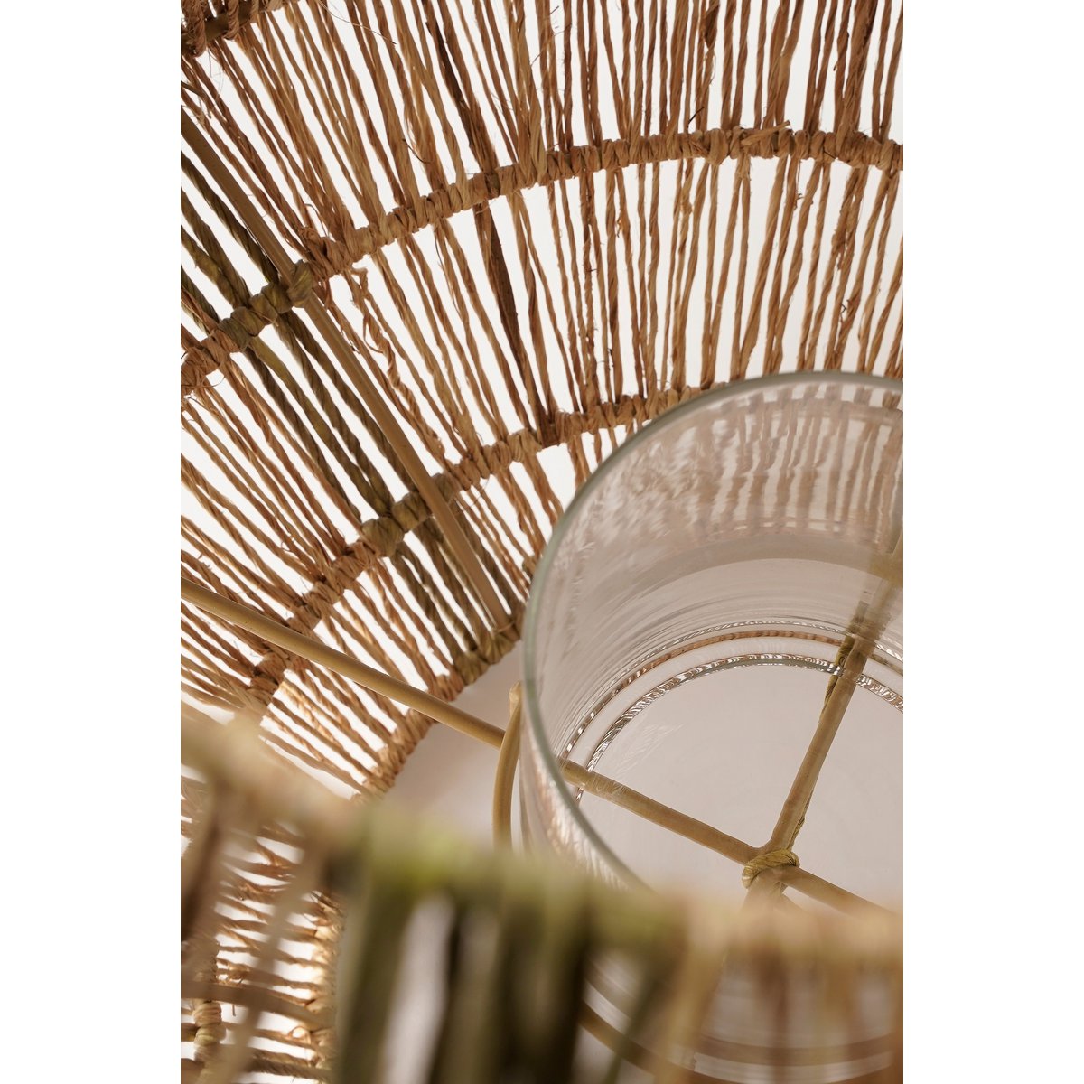 Liliano Lantern - H36 x Ø30 cm - Jute - Dark green