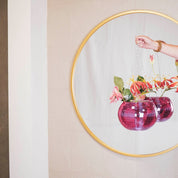 Hanging Planter - Disco - Glass - Pink - 25x25x25cm