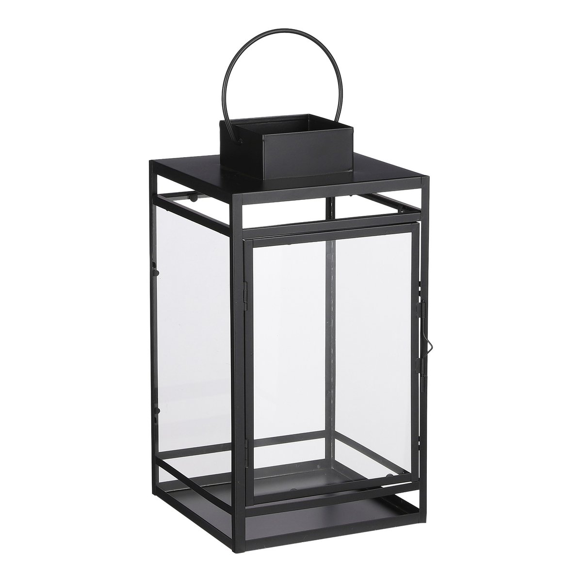 Storm Lantern - L20 x W19 x H36 cm - Black