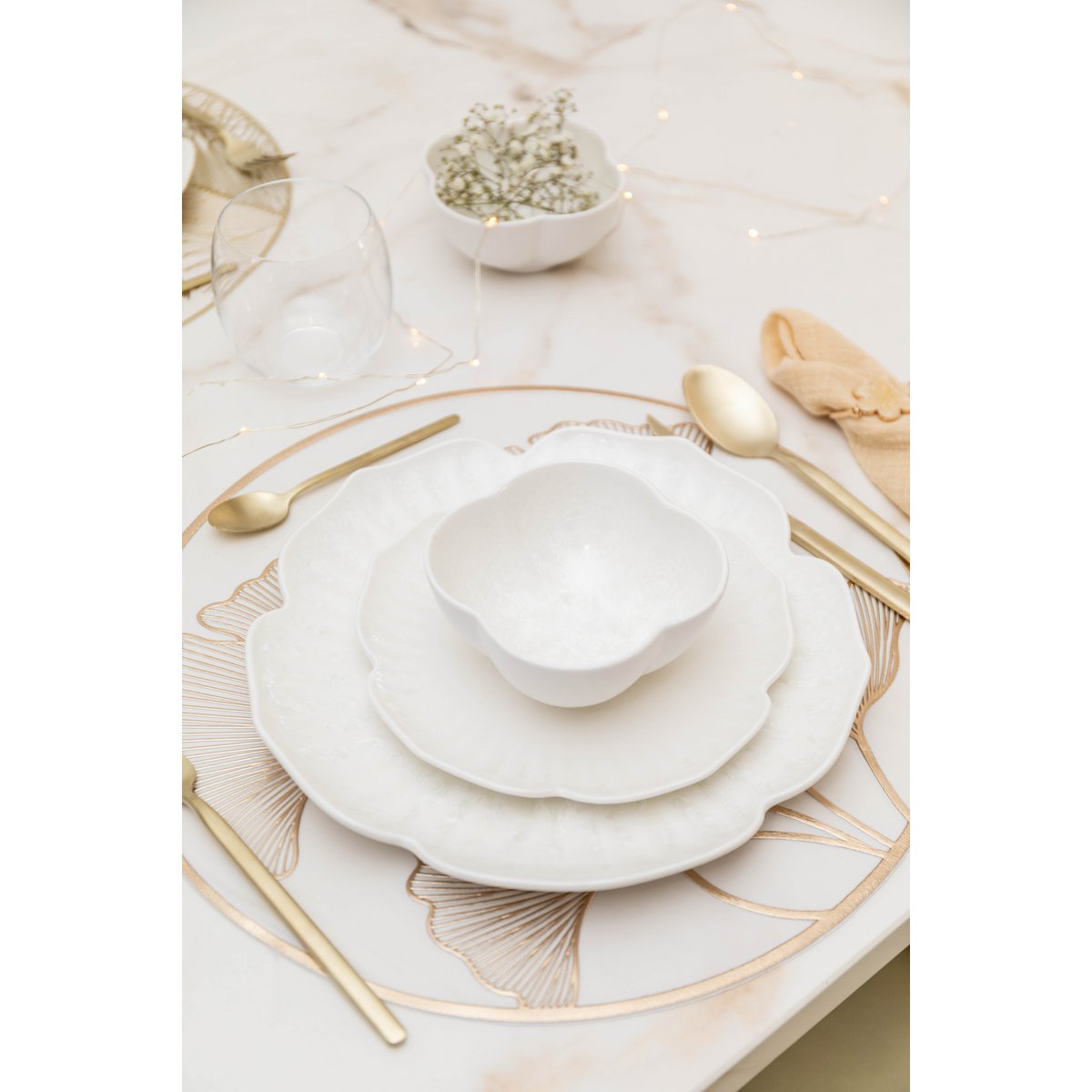 Wit porseleinen serveerbord - 18,5 cm
