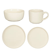 OZZU DESCRIES SET 4 PERSONS - STONE GOOD - OFF -WHITE