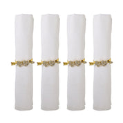 Set van 4 rondes van kernhanddoeken