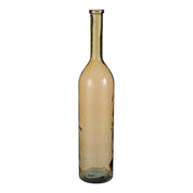 Vase Bouteille Rioja - H100 x Ø21 cm - Verre recyclé - Ocre