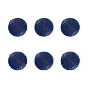 Donkerblauw parelglas hieronder - set van 6
