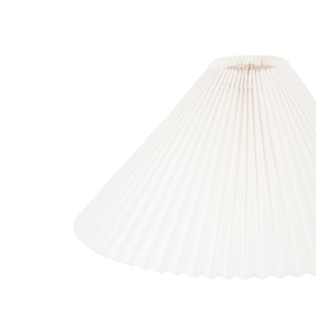 Pleated Lampshade - Polyester - White - 8x35x21cm