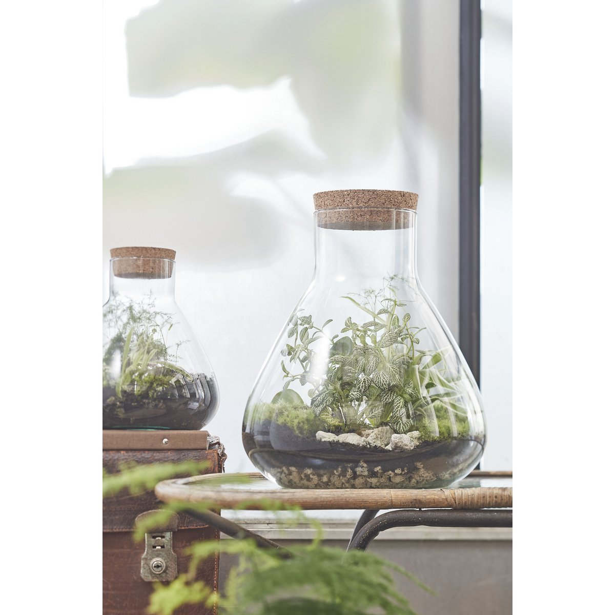 Emily Storage Jar - H32 x Ø30 cm - Recycled Glass - Transparent