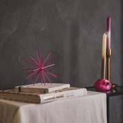 Ornament - Vuurwerk - Metaal - Neon Roze - 15x15x15cm