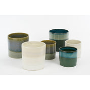 Olof Flowerpot - H20 x Ø22 cm - Terracotta - Dark green