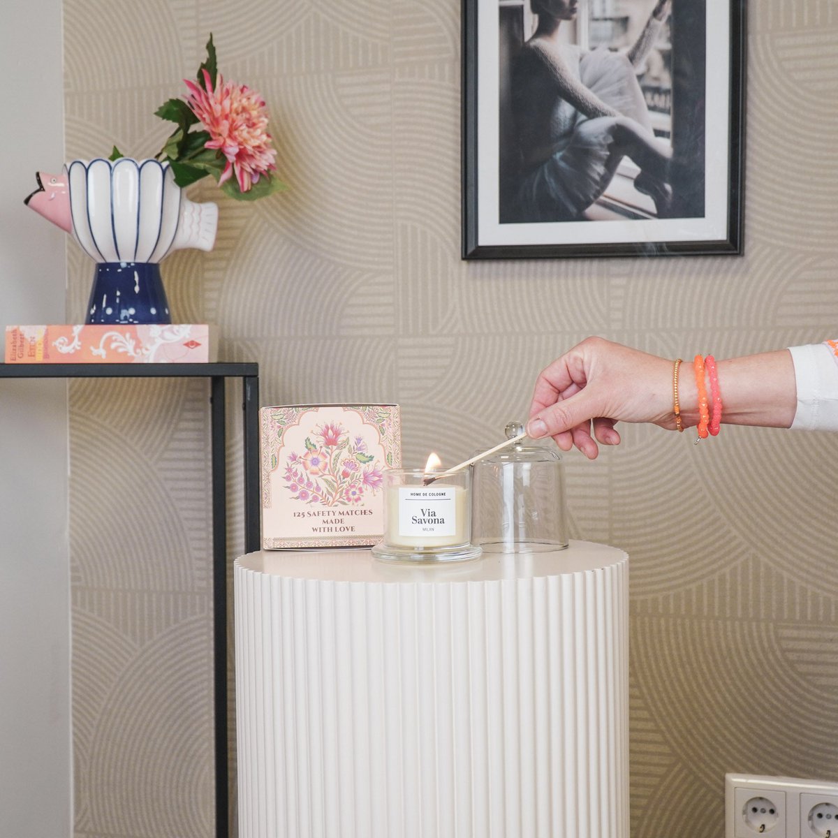 Scented Candle - Glass Dome via Savona Milano - 100 Gram 