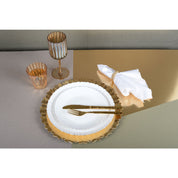 Wit plat bord gouden rand 27x27x2cm