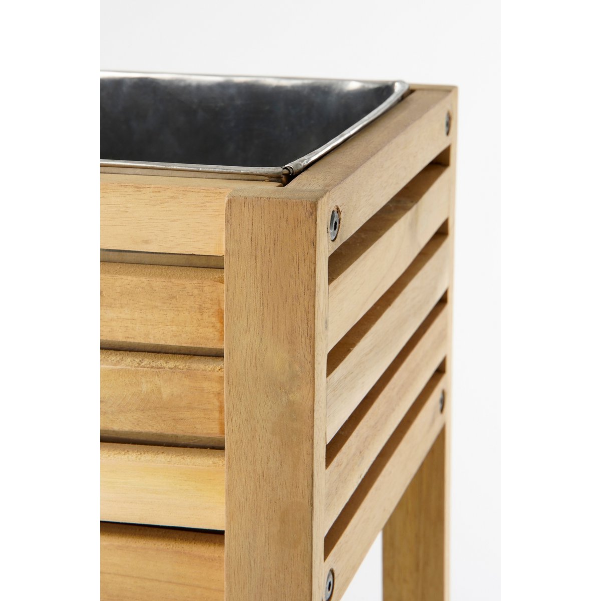 Rechteckiger Pflanzkübel Glenwood für den Außenbereich - L70 x B30 x H75 cm - Akazienholz - Braun