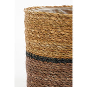 Damian Plant basket - Set of 2 - H20 x Ø20 cm - Seagrass - Brown