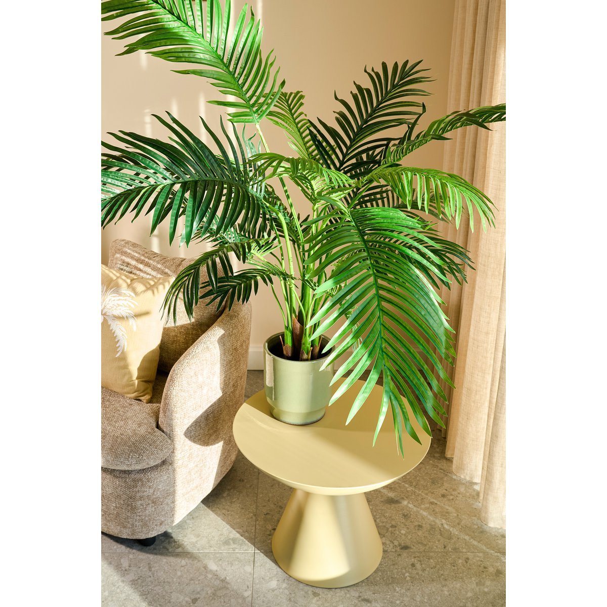 Areca Palm artificial plant in pot - H134 x Ø50 cm - Green